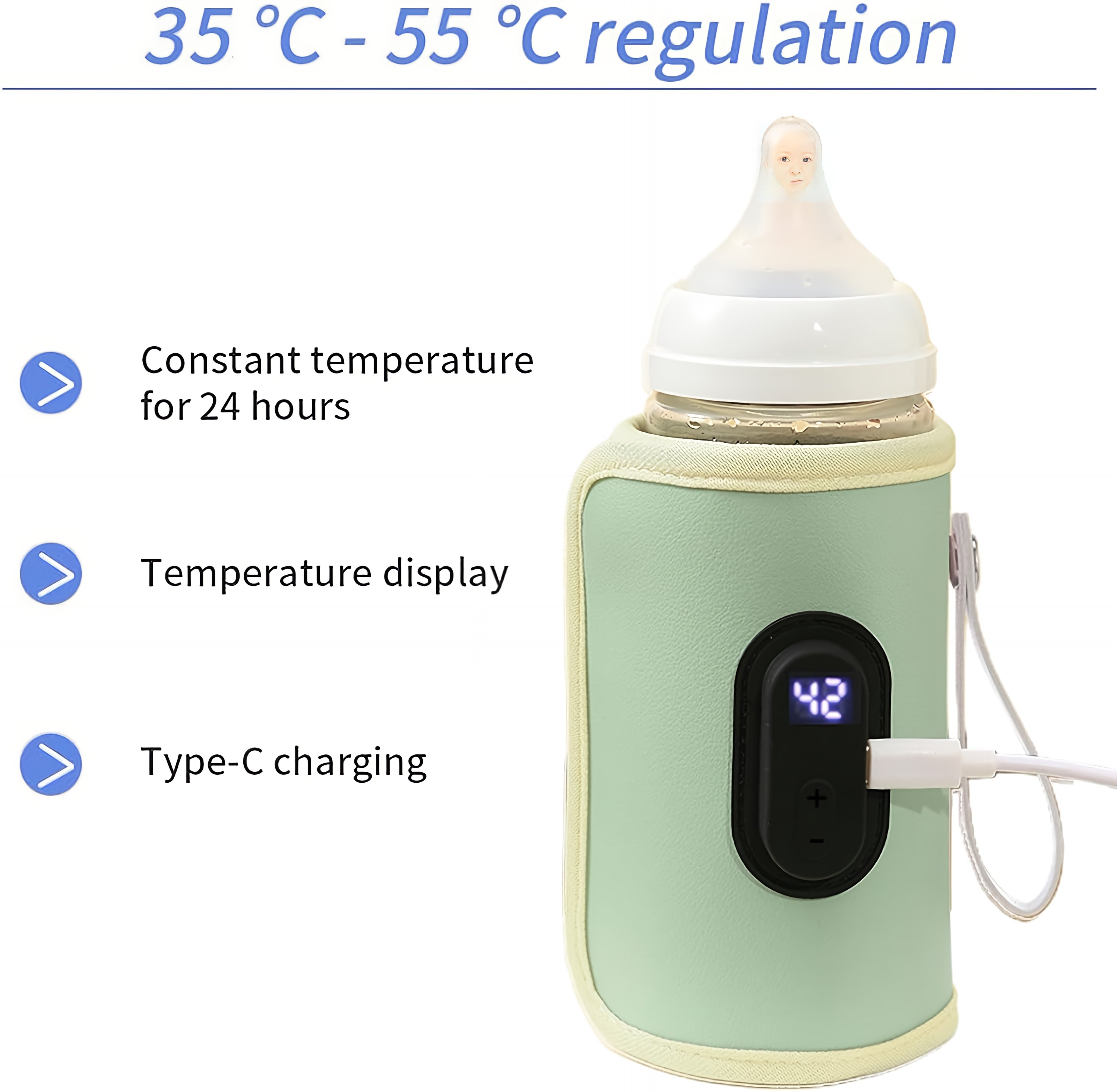 USB Intelligent Temperature Control Portable Milk Bottle Insulation Cover