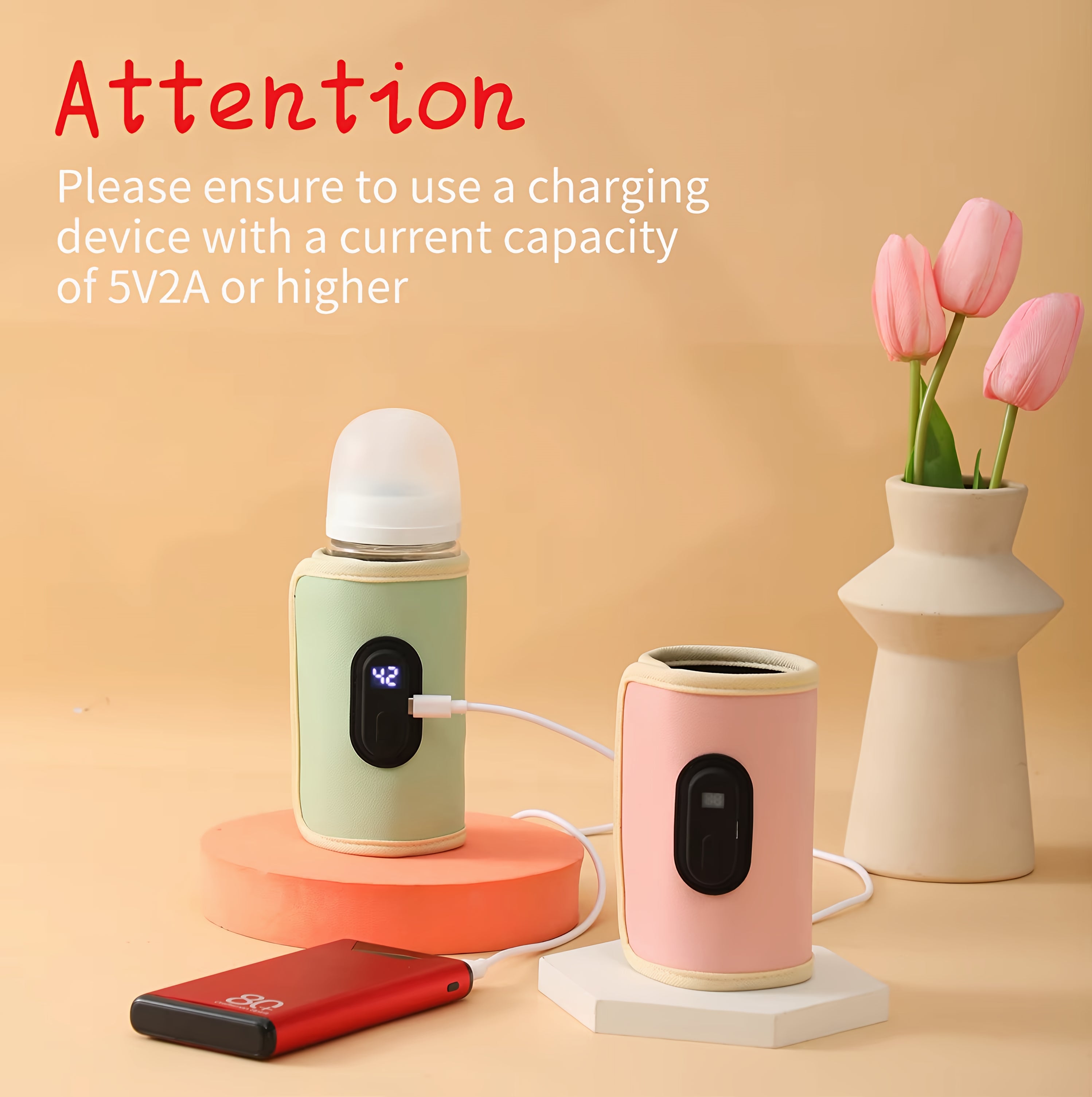 USB Intelligent Temperature Control Portable Milk Bottle Insulation Cover